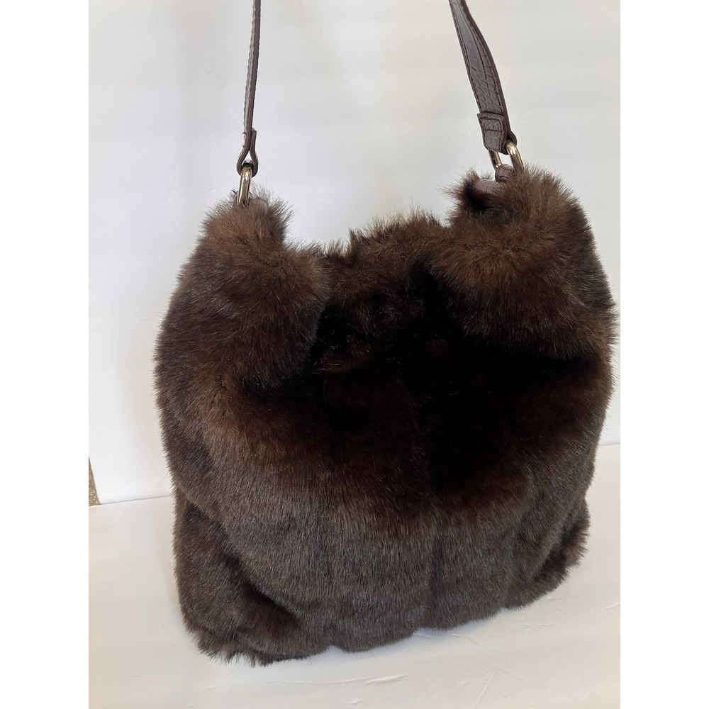Bath & Body Works Brown Faux Fur Tote